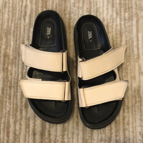 Zara Velcro Adjustable Sandals Size 38/8